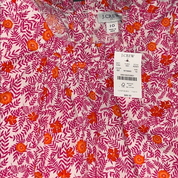 NWT J. Crew factory Tiered ruffle midi dress - Picture 3 of 12